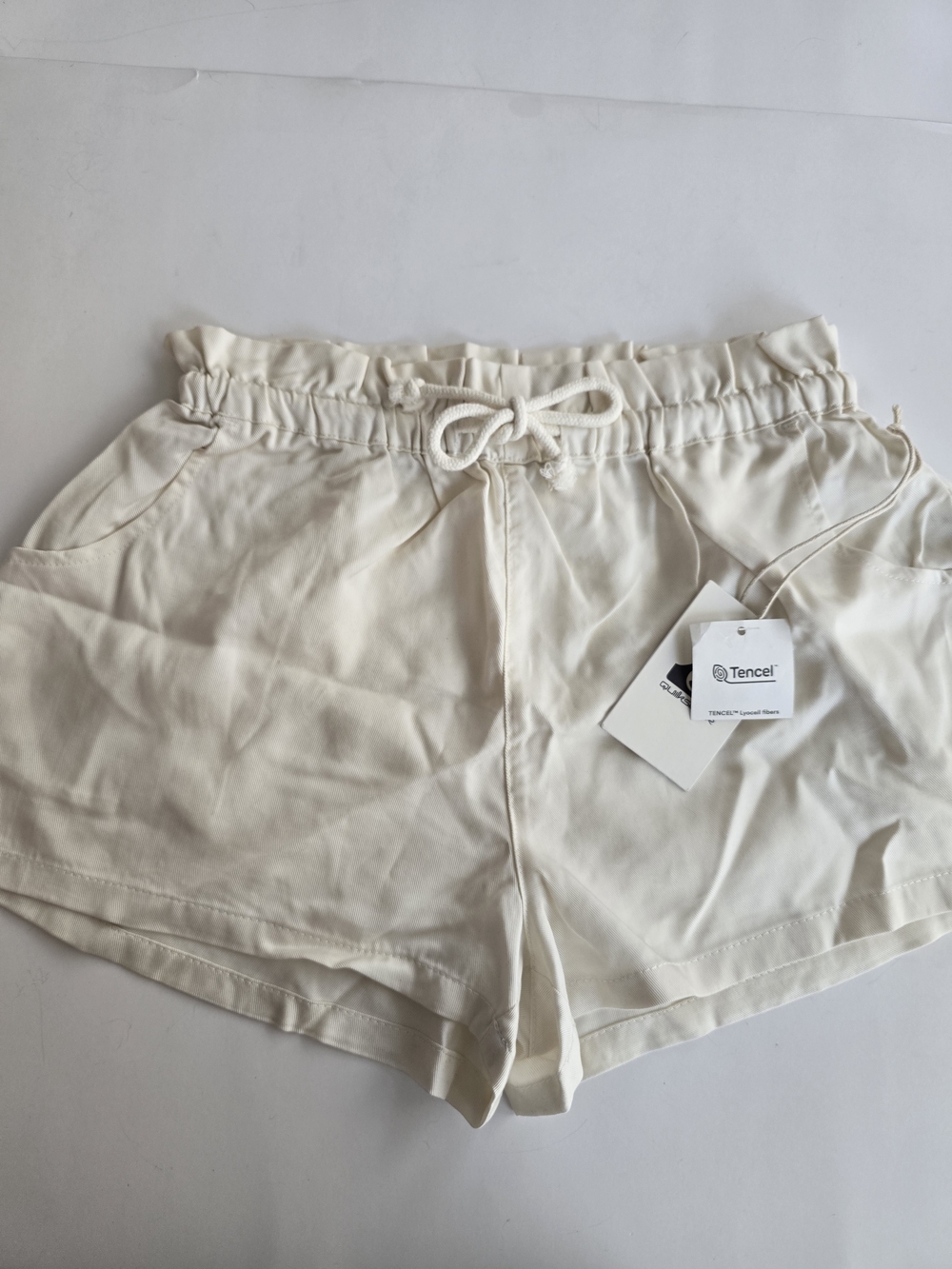 Quiksilver Womens Lido Cream Drawstring Waist Shorts
